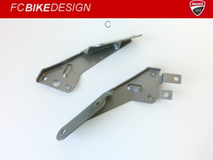 C) Spiegel steun set links en rechts grijs Ducati ST4S 82911741C 82911752AB  - FC Bikedesign - webshop Ducati Parts