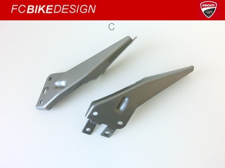 C) Spiegel steun set links en rechts grijs Ducati ST4S 82911741C 82911752AB  - FC Bikedesign - webshop Ducati Parts